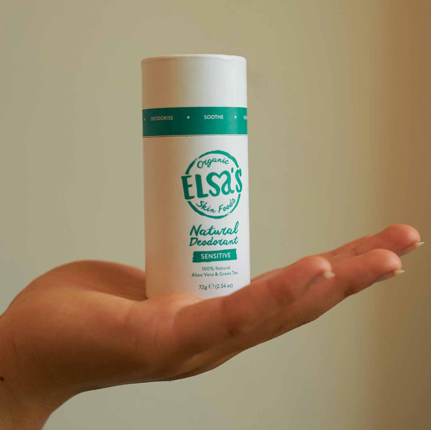 Elsas_Organic_Skinfoods Sensitive Deodorant Hand Shot
